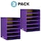 Adiroffice 6-Shelf Organizer for Schools and Offices, Purple, PK2 ADI501-06-PUR-2pk - alternate 3